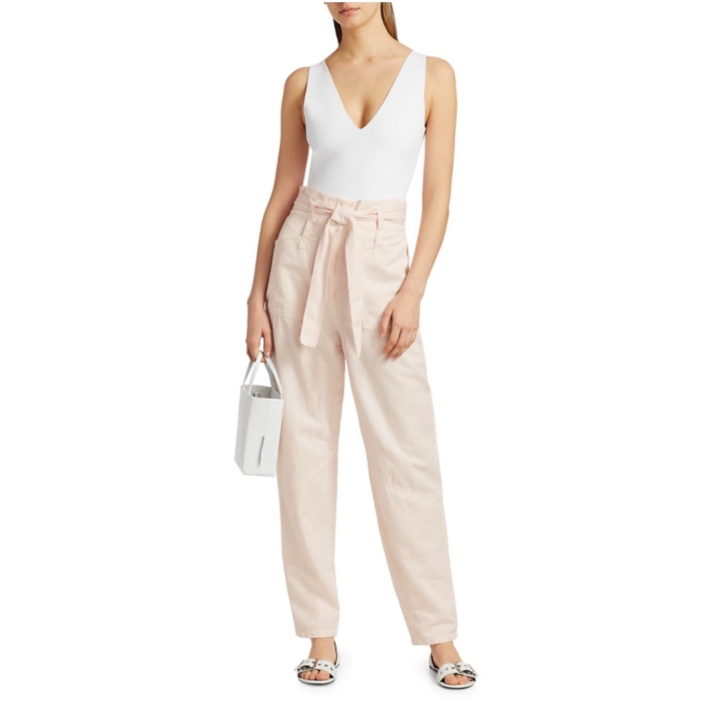 A.L.C. Coburn Tie Paperbag High Waist Cargo Pant in Morganite Pink Size 8 NWT